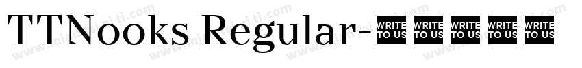 TTNooks Regular字体转换